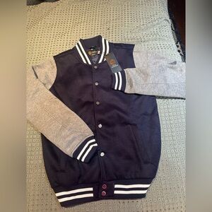 Navy and Gray Varsity Jacket